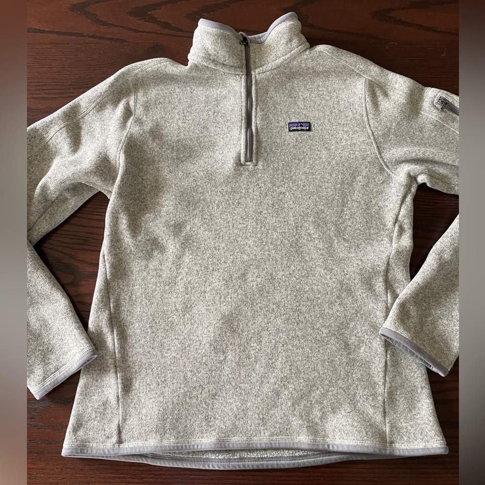 Women's Patagonia 1/4 Zip Better Sweater Grey Size Large